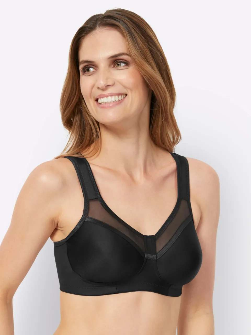 T-shirtbeha zonder beugel wit zwart