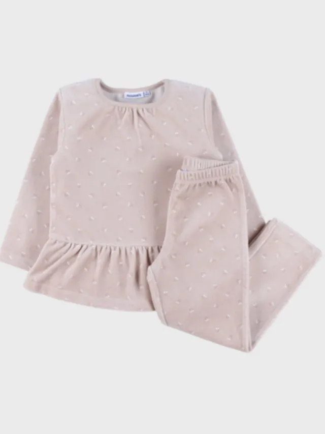 Noukie's Pyjama - Kersenprint - Poederroze - Maat 5 jaar - 110 cm