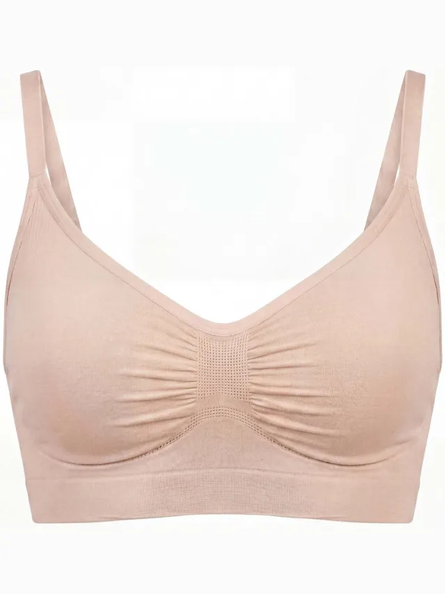Snocks Shaping BH Dames – Spaghettibandjes – Zonder Beugel – Uitneembare Cups – Corrigerend & Comfortabel – Naadarm & Ademend – 1 Stuk Beige