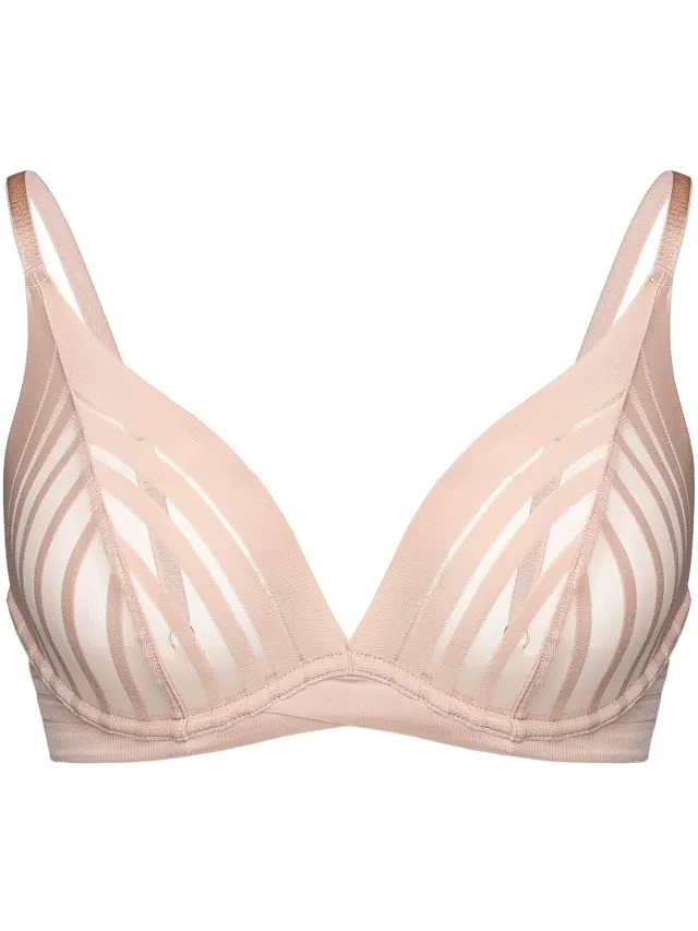 ESOTIQ Ciga - Beha - Beige - Verstevigde Triangulaire Cups - Kantafwerking