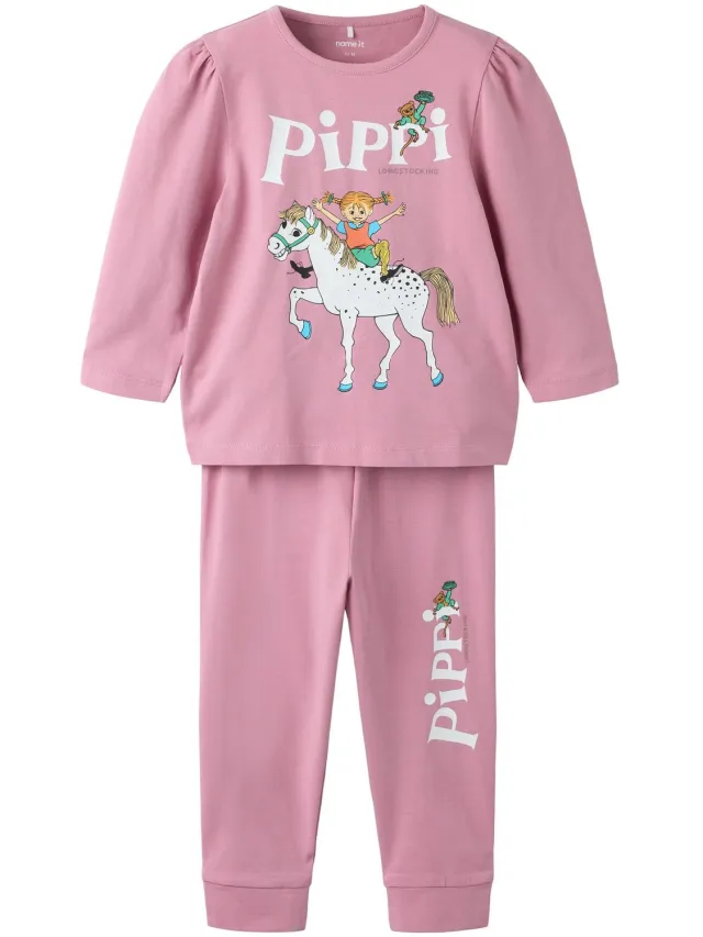 NAME IT Pyjama's Pippi Langkous Lilas1