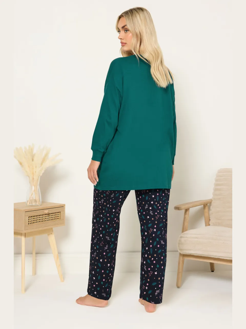 Yours Green 'Cosy Sleep Club' Woodland Pyjama Cadeauset-64, foto 3