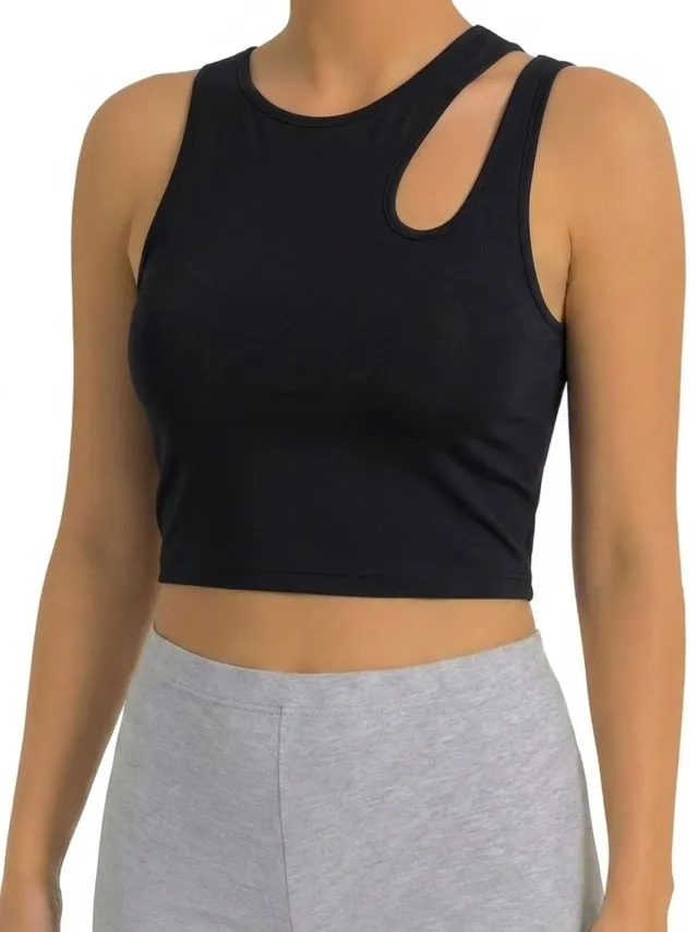 OTS Katoenen bralette Zwart