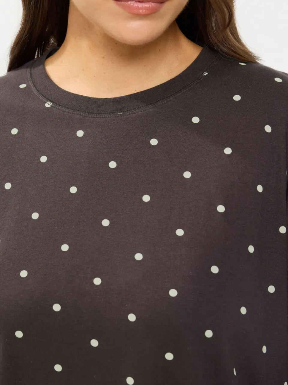 Yours Chocoladebruin Slaaptshirt Met Stippen-64, foto 5
