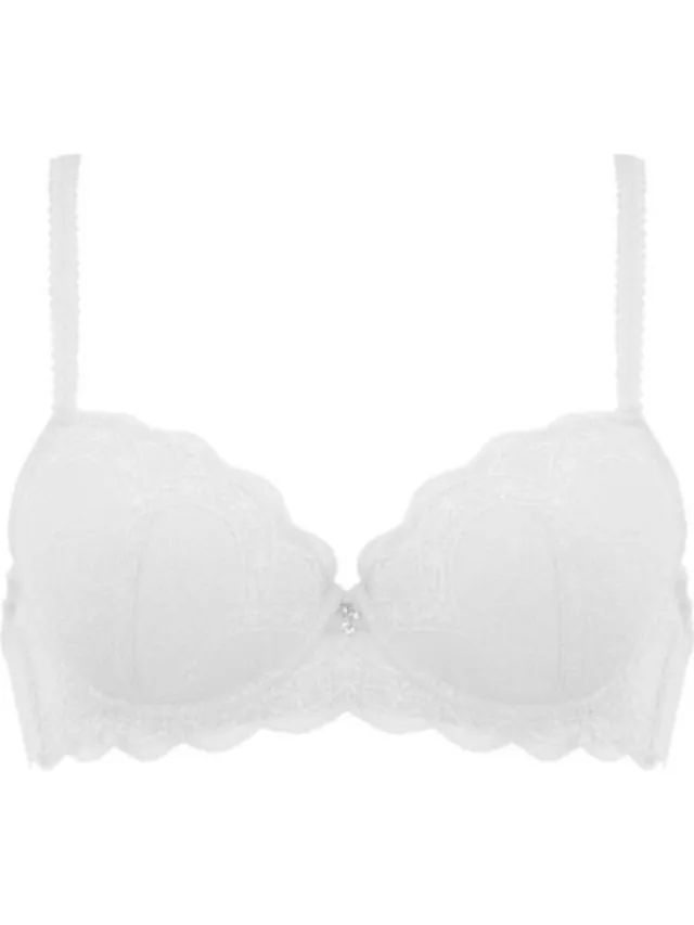 Naturana padded lace beugel BH 95D wit