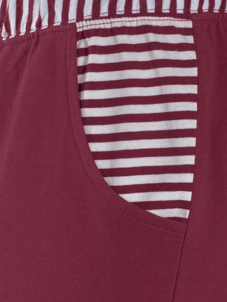 Capri-pyjama bordeaux gestreept, foto 2