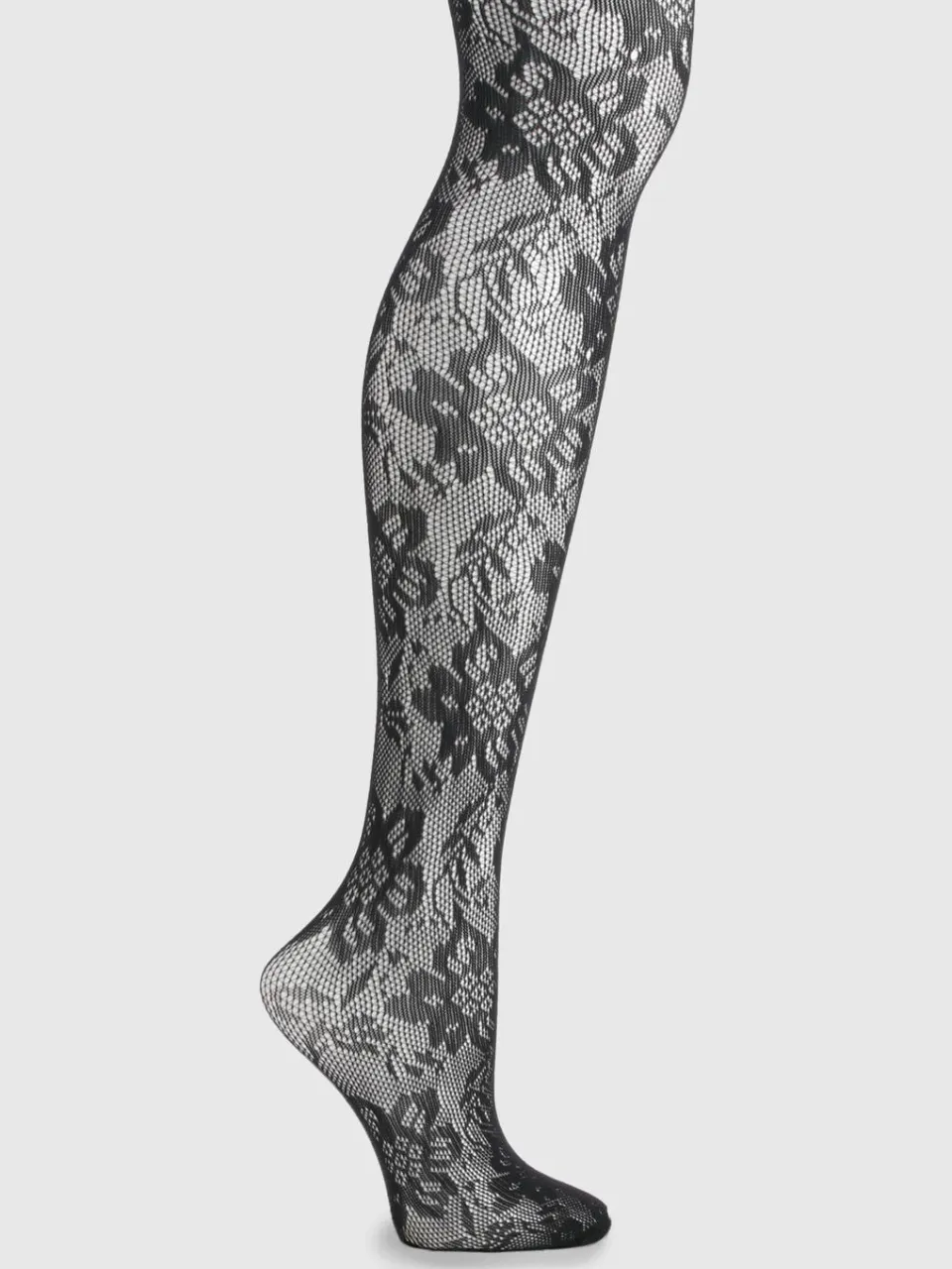boohoo Dames Statement Bloemen Kant Visnet Panty zwart, foto 2