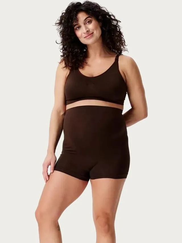 Noppies Lai Naadloze Sensil Zwangerschapsshort Hoog Coffee Bean
