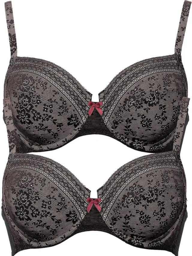 Anita 2-pack Beugel-BH Fleur zwart zwart
