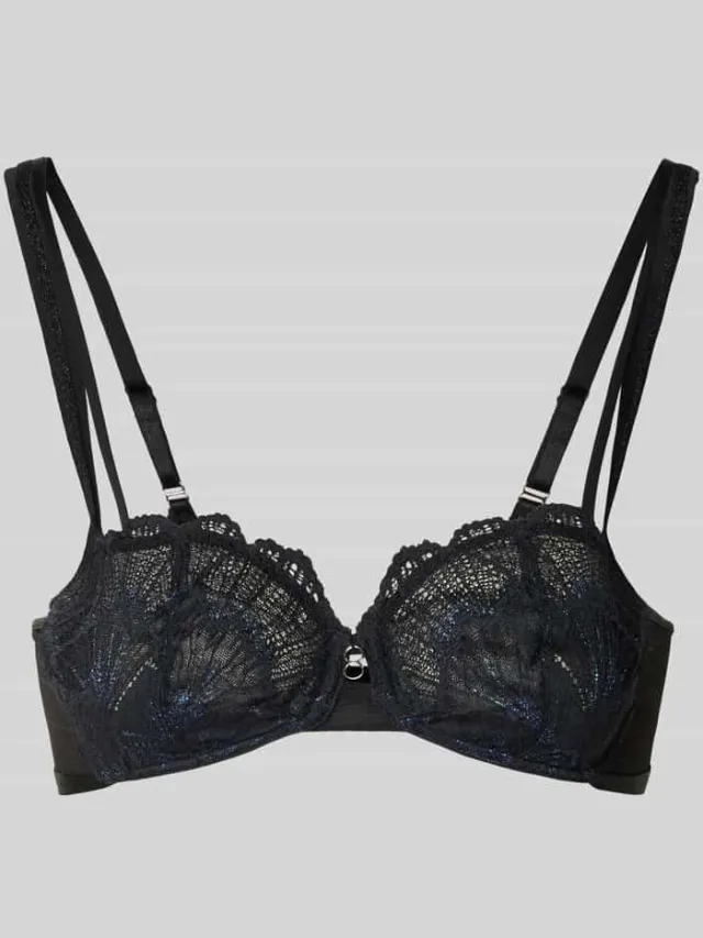 Triumph Balconette-bh met kant serie 'Palina Moonlight Kiss' Zwart