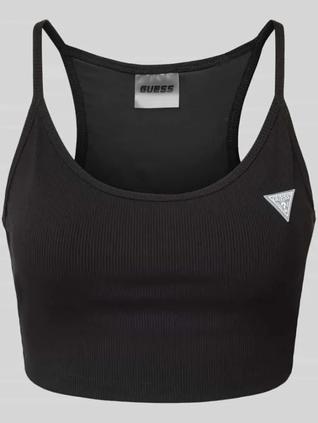 Guess Bustier met labelbadge, model 'CROCUS' zwart, foto 2