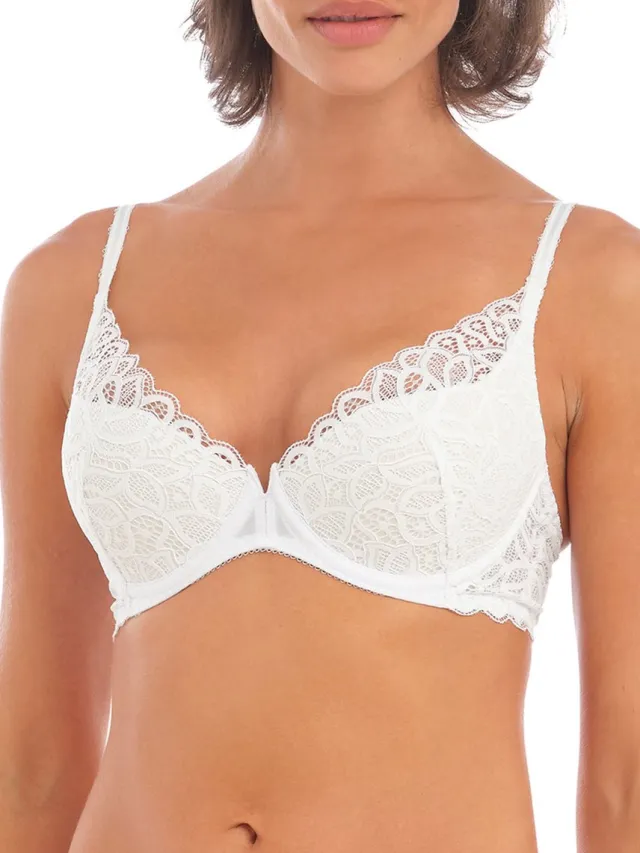 Wacoal Raffine Plunge Push-Up BH White Wit