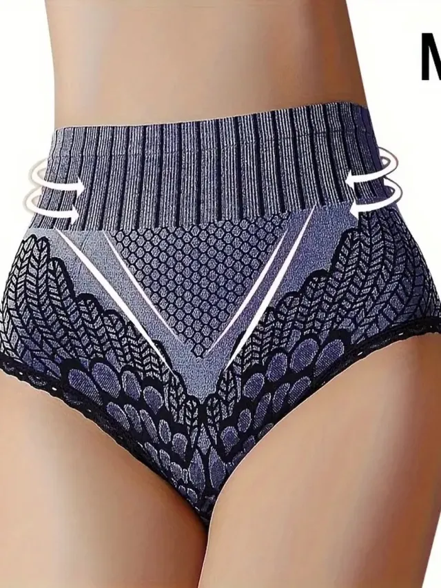 Cheaperito Corrigerend Ondergoed Voor Dames | Heupliftende Bodyshaper I Hoge Taille I Tailletrimmers I Corrigerend Slipje | Correctie Buik Ondergoed | Maat L I Blauw