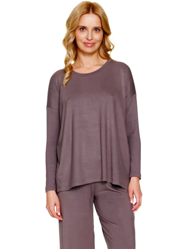 Doctor Nap Dames Pyjama Viscose Aspen SET.7305 38 / Bruin