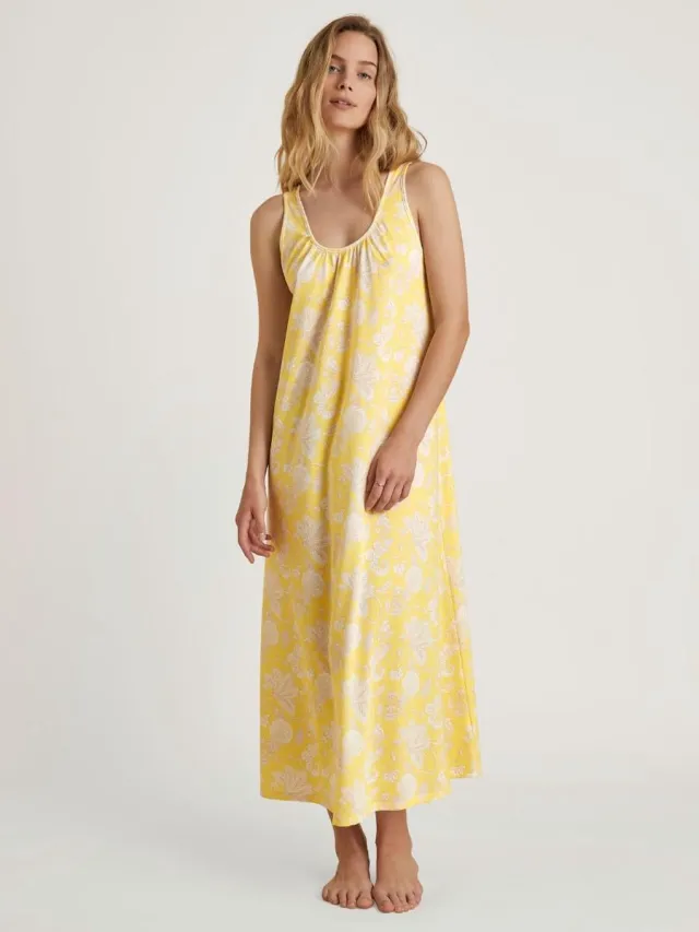 Calida Yellow Nachthemd 31294 Golden Cap Geel