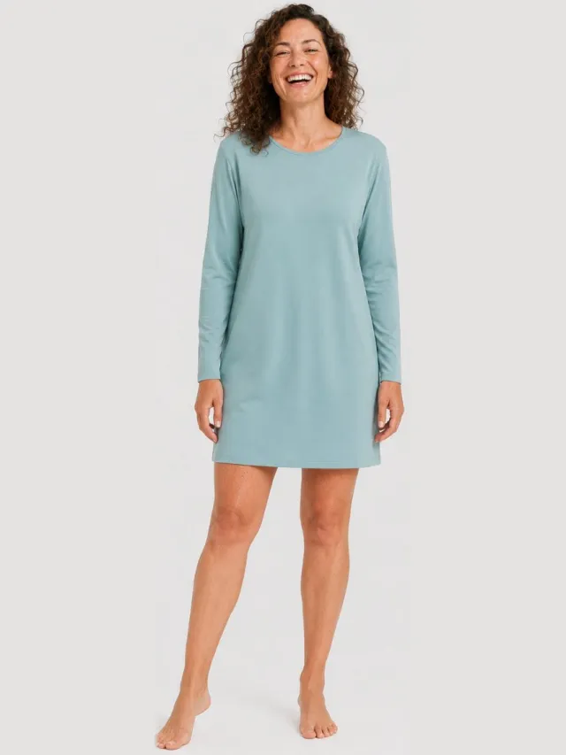 Bamboo Basics Comfortabel & Zijdezacht Bamboo Basics Nachtjapon lange mouw Nala - Groen