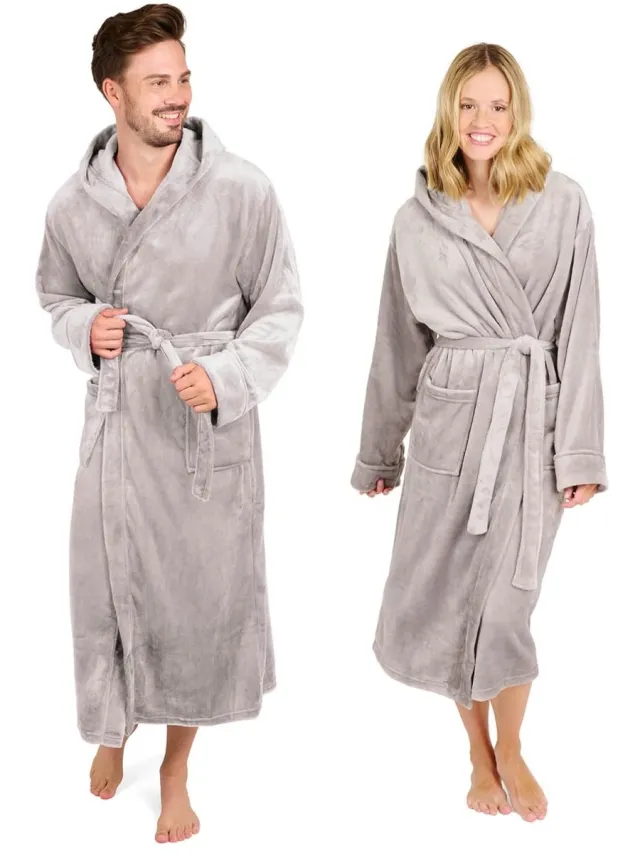 Ibenzoa Zachte en Absorberende Badjas voor Dames en Heren met OekoTex Certificering beige