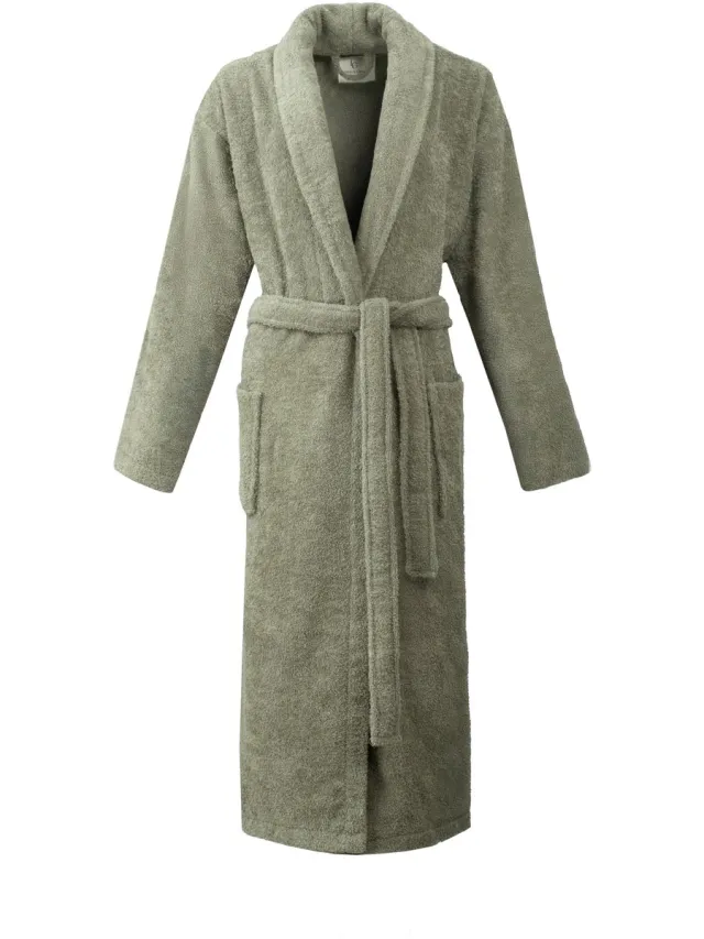 PandaHome L&G - Unisex Badjas - 100% Katoen Badjas - XL - Groen - Katoen badstof - Ochtendjas - Sjaalkraag - Badjas dames - Badjas heren - Badjas dames en heren