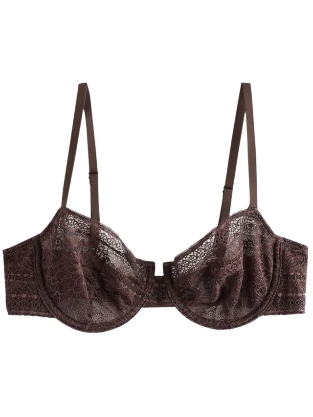 Next Dames - Premium balconette met kant en zonder beugels - Bruin Chocolate Brown
