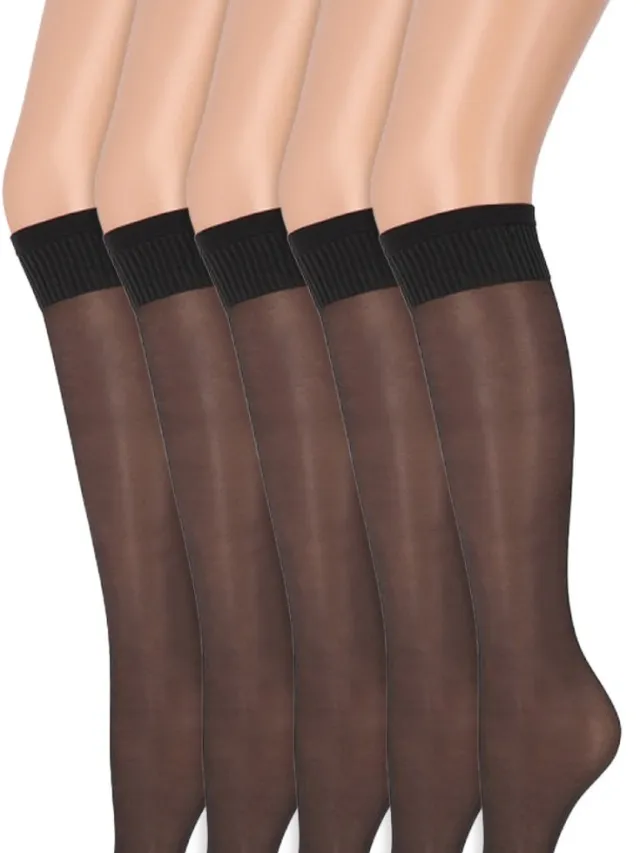 Drukvrije pantykousen | Lycra | 20 Denier | Merk: Marianne | Maat: One Size | Kleur: Antraciet | 5 Paar