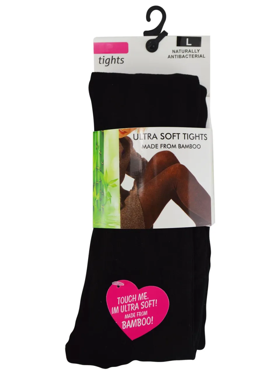 Sock Snob Set van 2 ondoorzichtige bamboe panty's voor dames in zwart - Zwart, foto 2