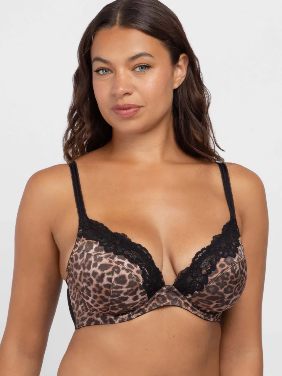 Dorina niet-voorgevormde push-up bh met beugel en panterprint bruin, foto 6