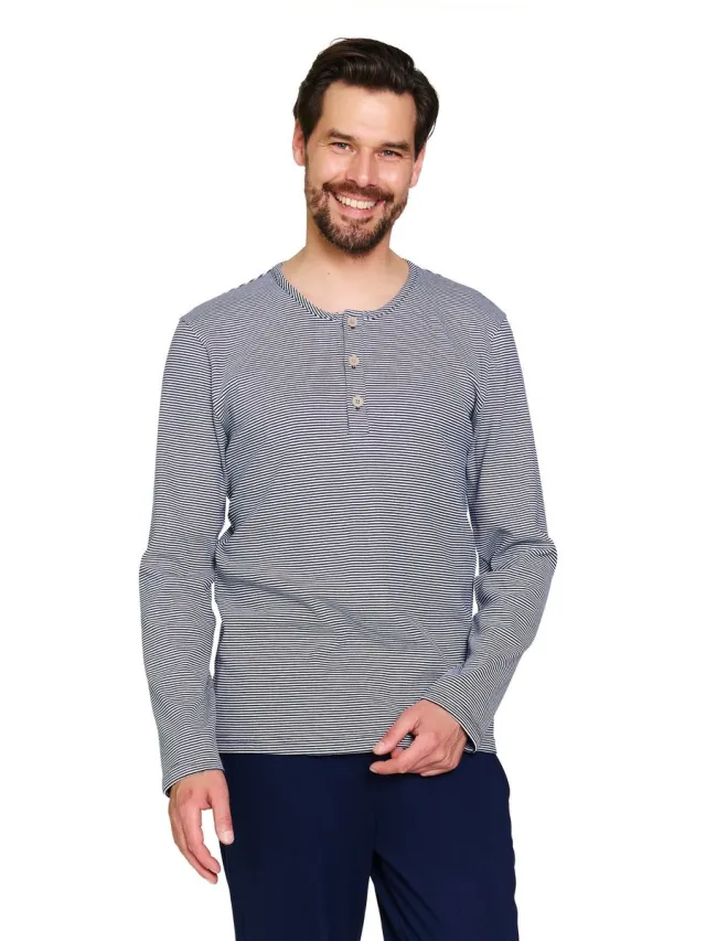 Doctor Nap Heren Pyjama Familie Gezin Matching Blackberry PMB.7353 Blauw