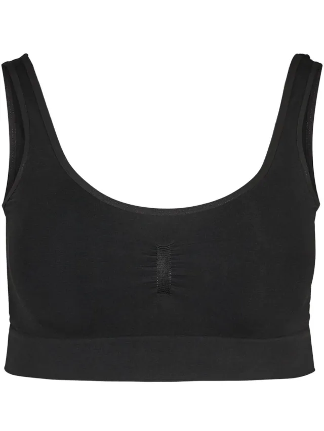 Zizzi LSEAMLESS niet-voorgevormde bh top zwart, foto 2