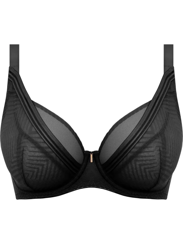 Freya TAILORED- Dames Plunge Beha - BLACK ZWART
