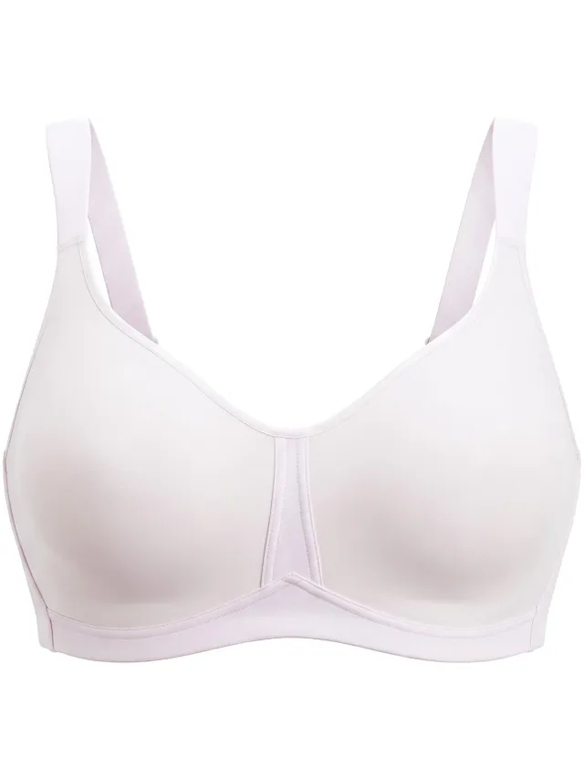 Ulla Popken Dames - Beha spacer-cups zonder beugel microvezel - Roos