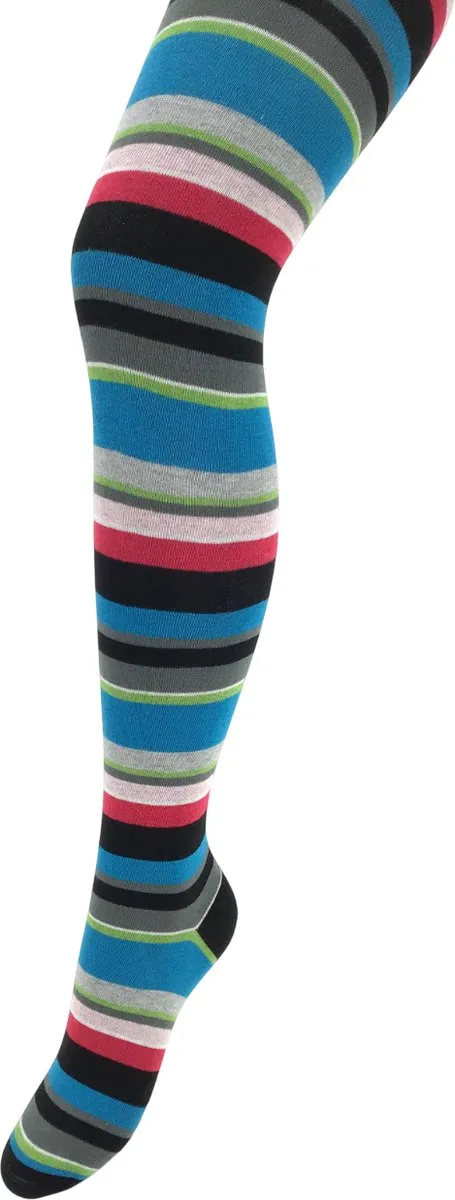 Bonnie Doon Biologisch Katoenen Maillot Dames Gestreept Zwart maat 38/40 S/M - Uitstekende pasvorm - Gladde Naden - OEKO-TEX gecertificeerd - Bio Cotton StripeTights - Duurzaam Huidvriendelijk Bio Katoen -zwart - Black - BP251903.101