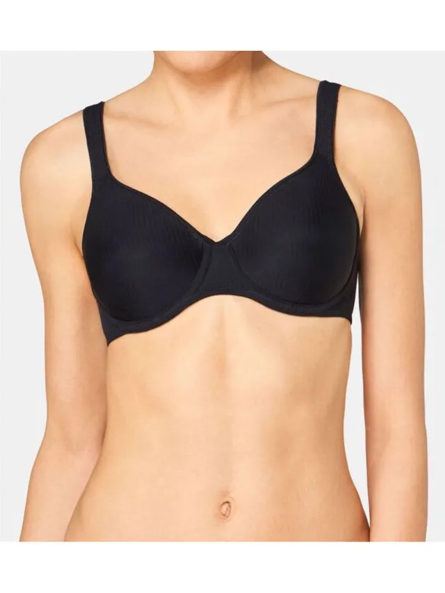 Triumph BH Modern Soft cotton W met beugel - Stevige katoenen bh - Voorgevormd - 105E - Zwart