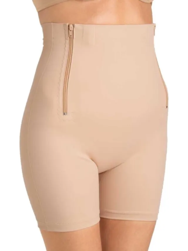 Amoena Curascar Recovery Compressie Panty Bermuda, 2-Zip-BO- Nude nude, beige
