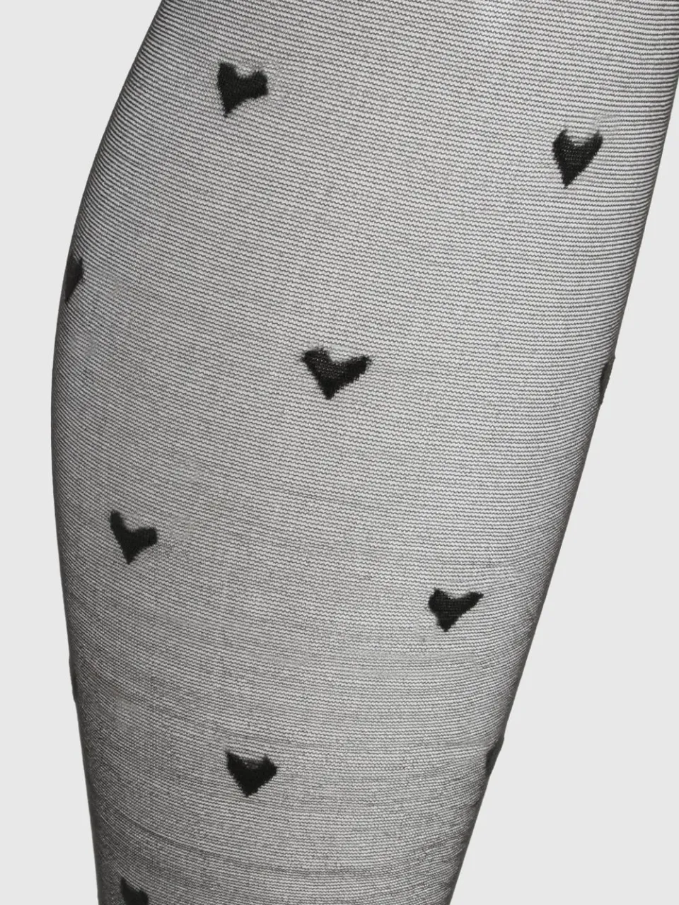 boohoo Dames Mini Hartjesprint Doorzichtige Panty's zwart, foto 3