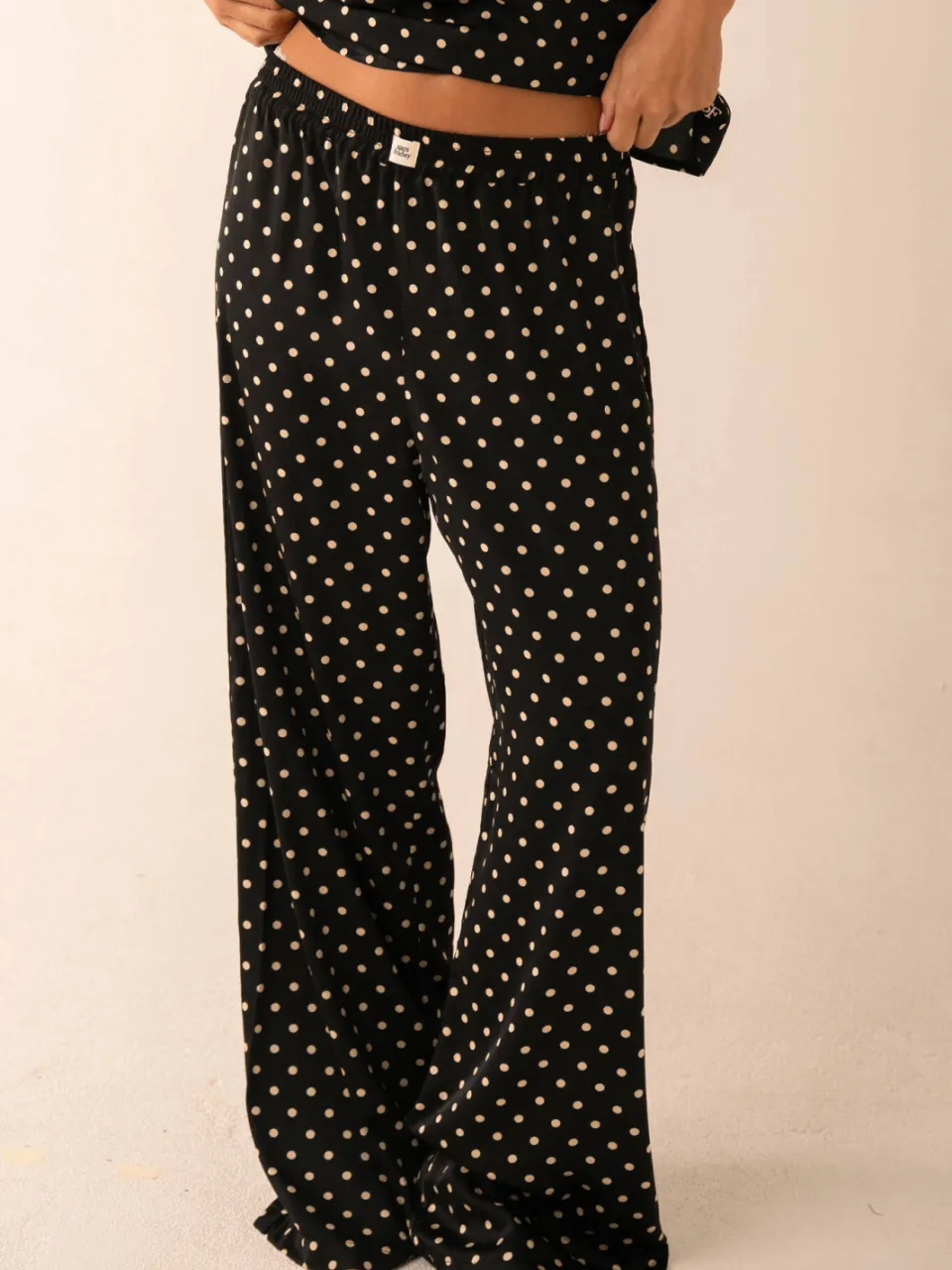 Sam Friday satijnlook pyjamabroek - zwart/wit, foto 3