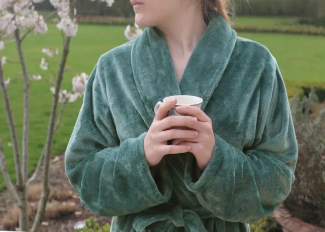 grand luxe Badjas - Fleece - Atlantic ATLANTIQUE