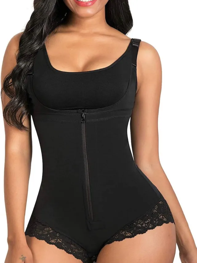 De Millennials Full Body Shapewear | Zwart M| Corrigerend ondergoed | Seamless ondergoed | Dames |Afslankbroek |High waist ondergoed |Ultradun |Tummy control