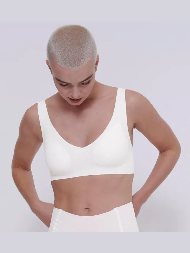 Sloggi ZERO Feel 2.0 Bralette Dames Beha - SILK WHITE Wit