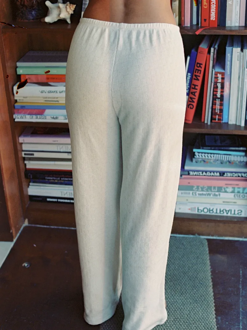 Nénés dames vegan Broek Eri Ecru, foto 2