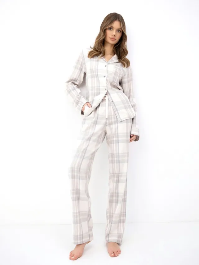 S& Sensis Sensis Flanellen Pyjama Adora Dames 40 / Beige
