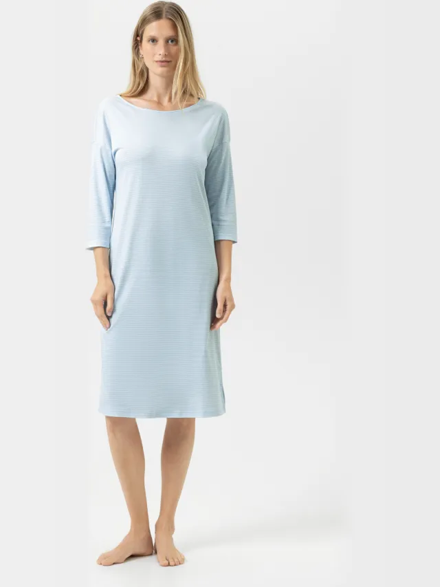Mey Nachthemd Serie Simple Stripes Alice Blue blauw