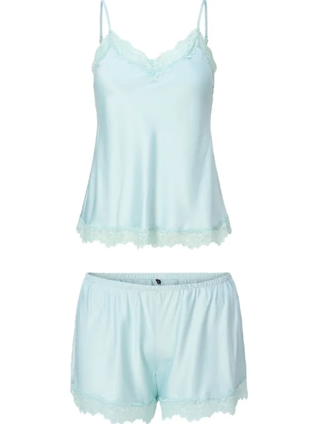Lingadore DAILY satin top & short Lichtblauw