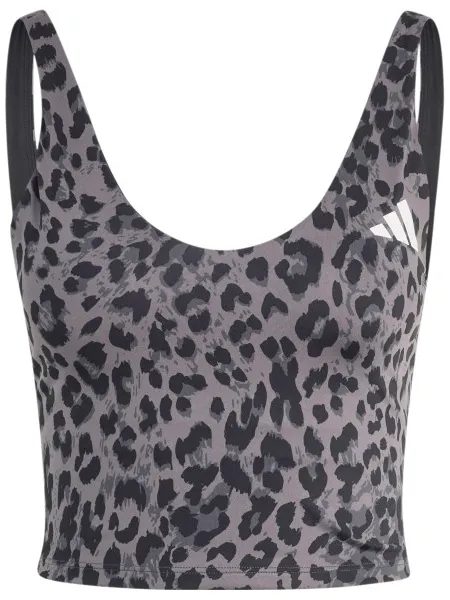 Adidas Women's Workout Essentials Leopard Print Tank - Sportbeha, grijs