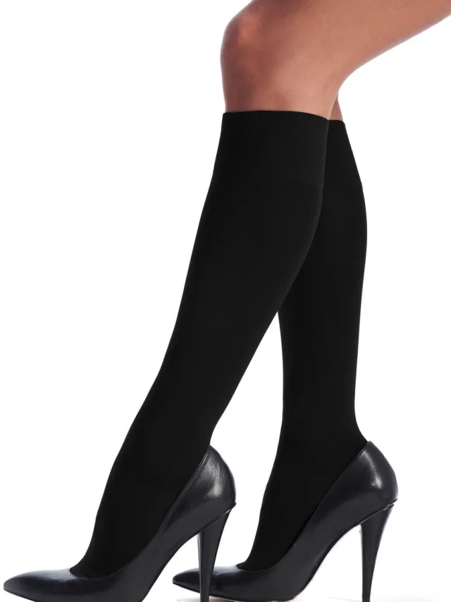 Oroblu Mi-Bas Different 80 Kniekousen - Kleur Zwart-38