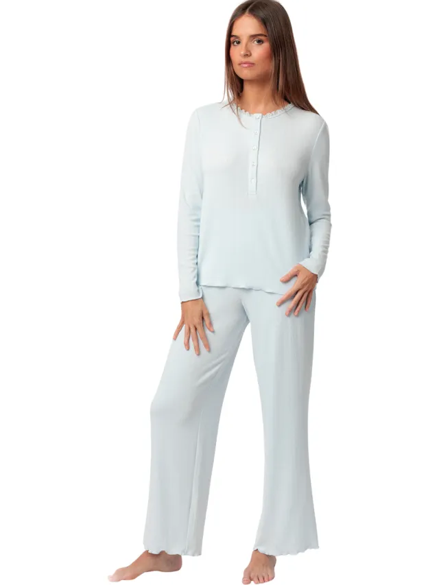 Admas Romantic pyjama lichtblauw