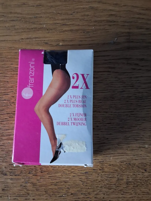 Franzoni Panty 2x 2x fijner 2x mooier dubbel twijning collant 15 denier Naturel 5 pak