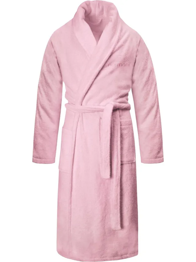 normani Unisex premium badjas „Sivas“ roze