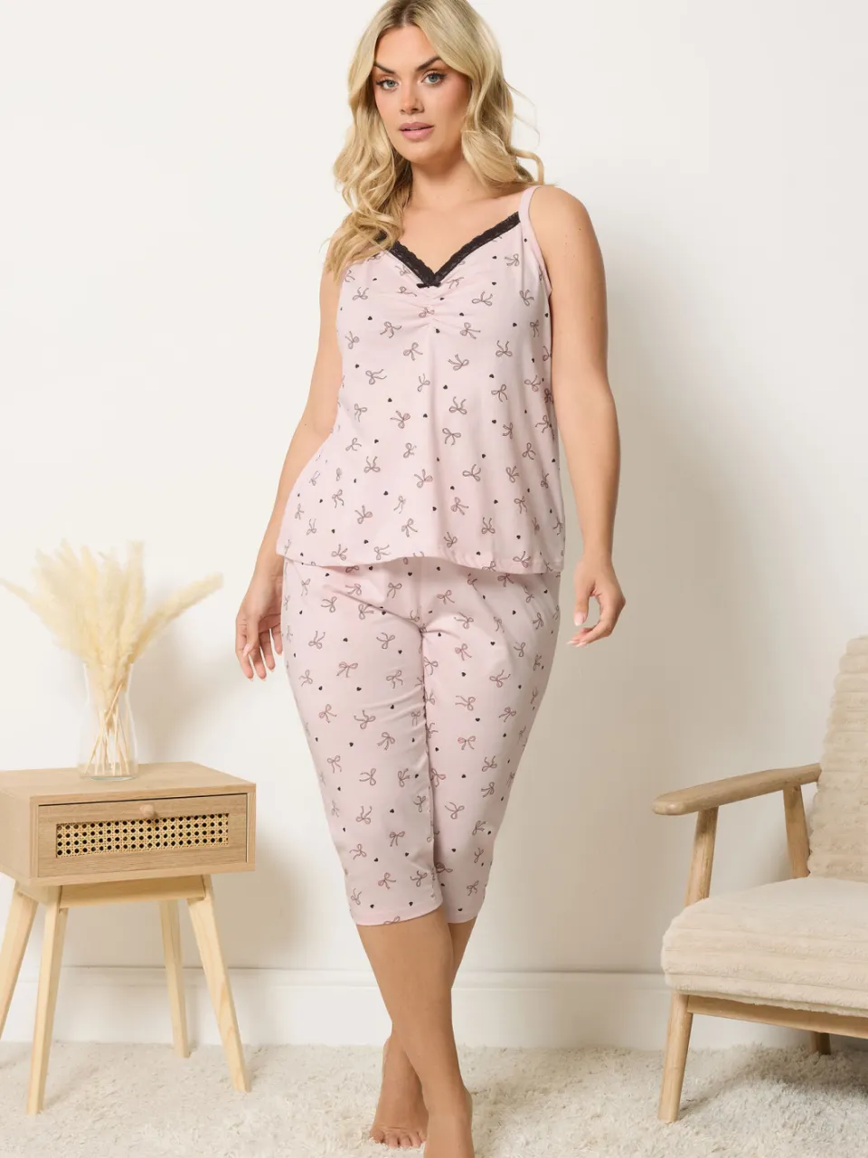Yours Pyjamaset Met Roze Strik En Hartmotief-64, foto 2