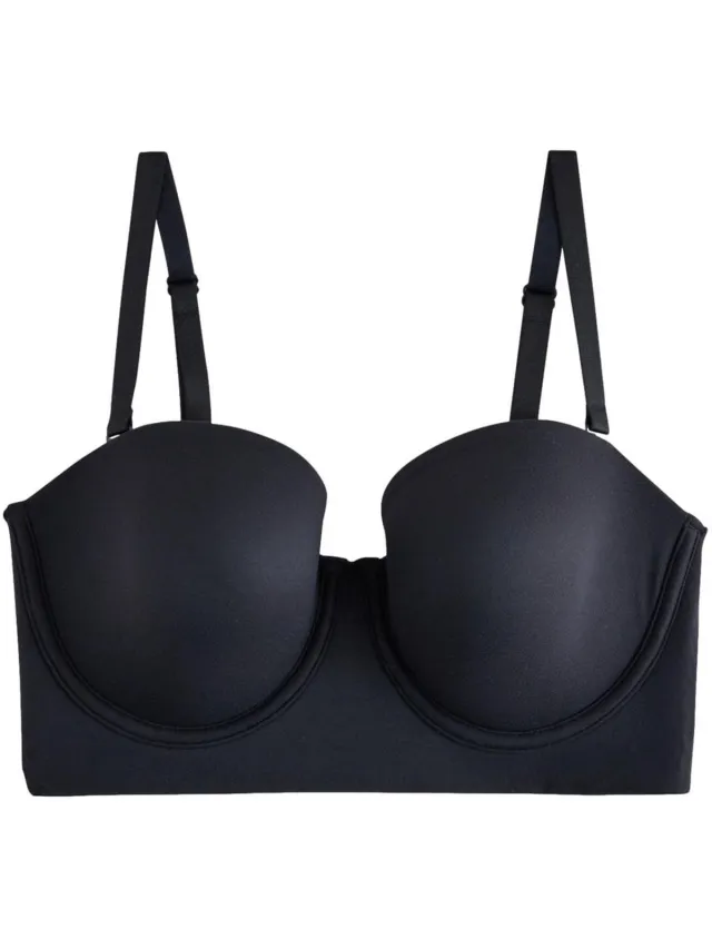 Next Dames - Superzachte Ultimate Comfort strapless DD+ beha met geborstelde cups - Zwart Black