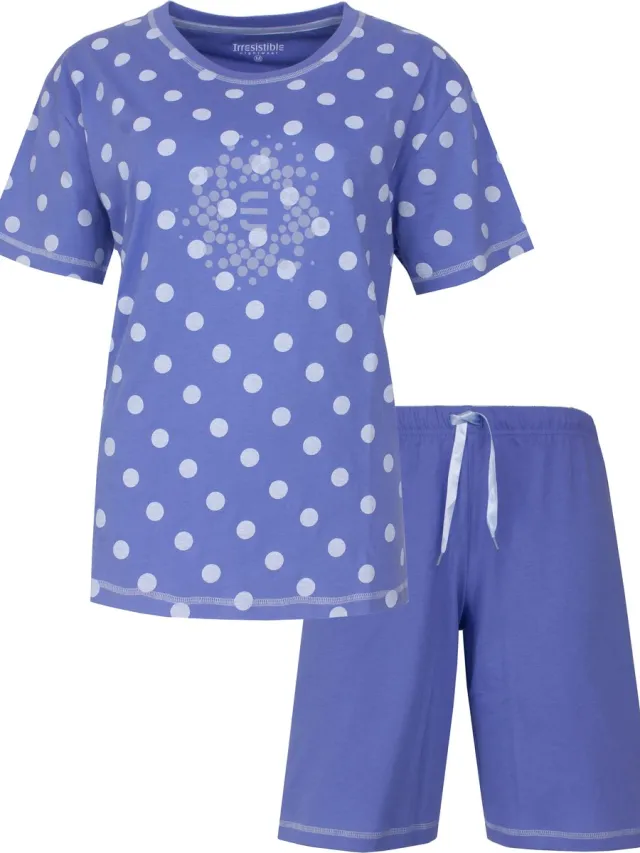 Irresistible Dames Shortama - Korte Mouwen - Blauw